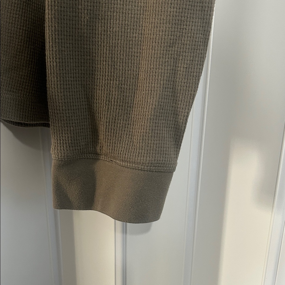Hurley - Thermal Waffle Knit Men's Hoodie, Size XL - Olive Green - Picture 5 of 7